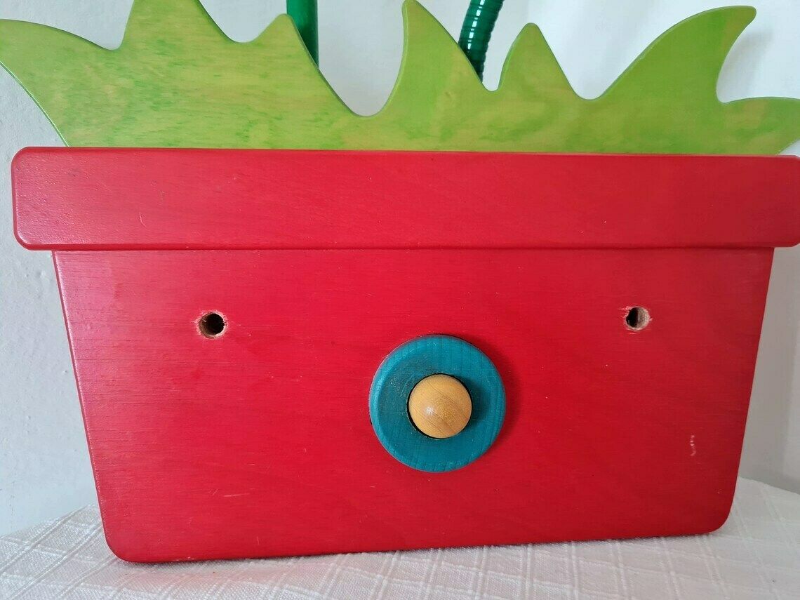 Vintage Pop Art 'Haba' Wall Wooden Lamp, 1980s photo vinterior