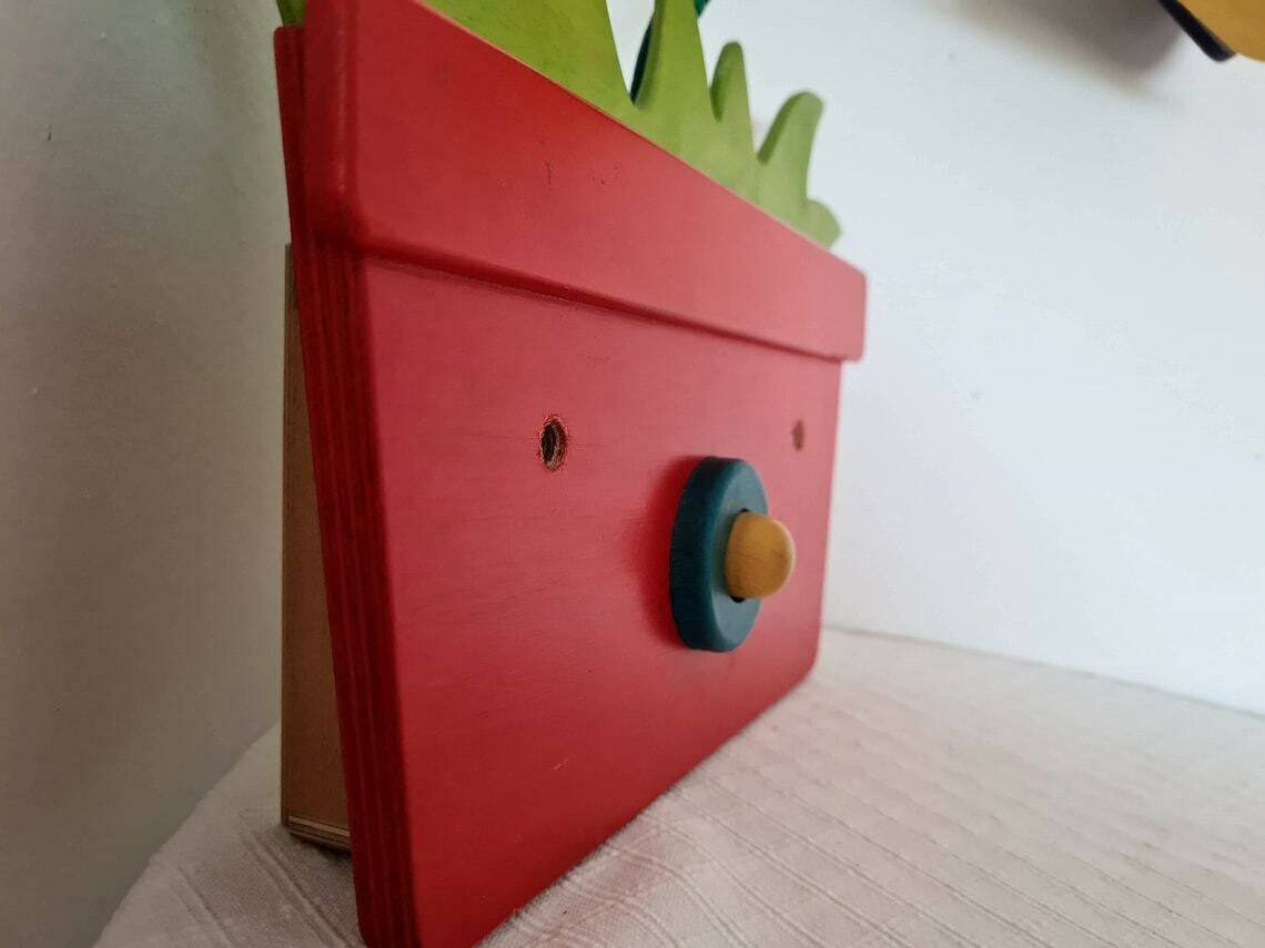 Vintage Pop Art 'Haba' Wall Wooden Lamp, 1980s photo buy