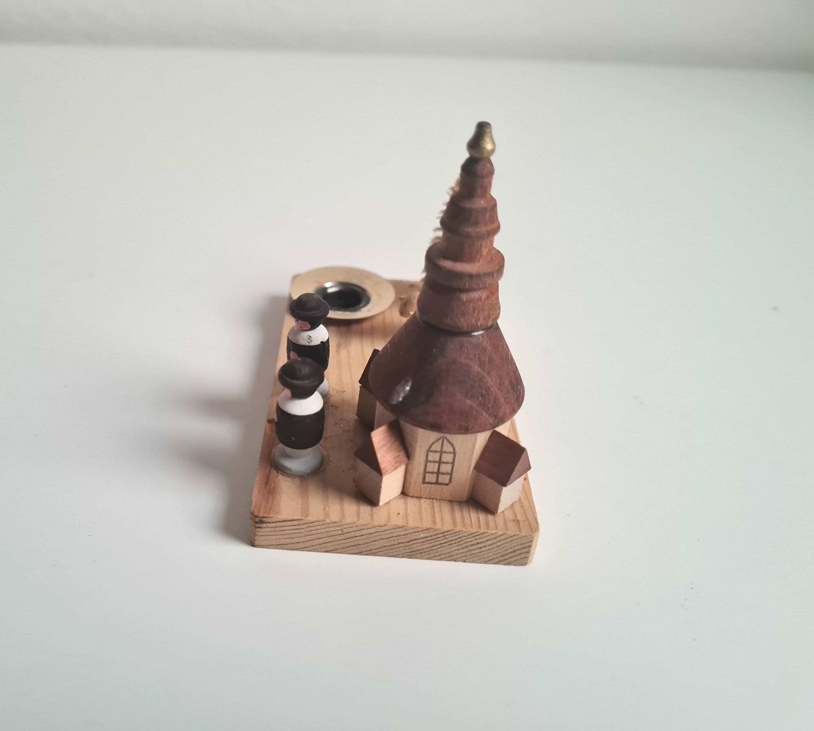 Vintage Duitse Kandelaar – Seiffen Kerk Met Kerstkoorzangers, Handgemaakt photo 65.0