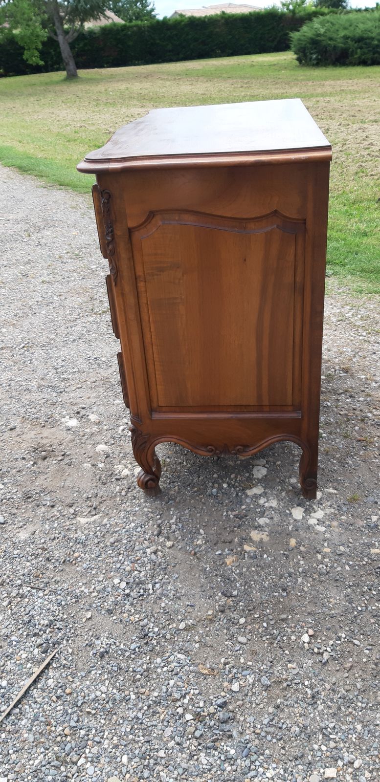 Chest Of 3 Drawers Walnut And Brass photo Furniture