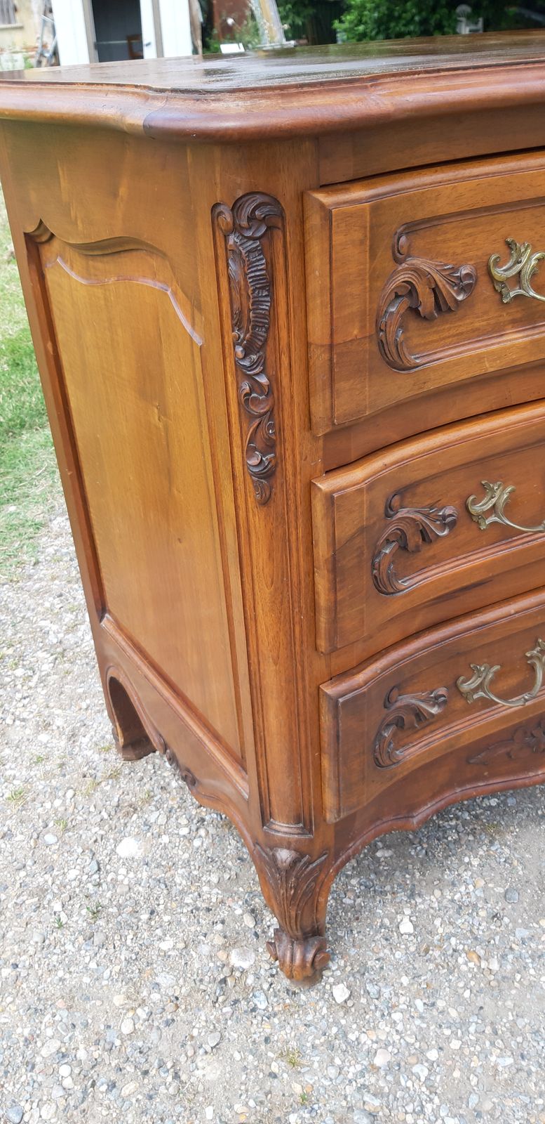 photo vinterior Chest Of 3 Drawers Walnut And Brass