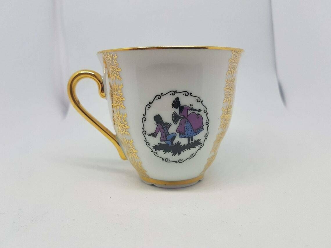 Vintage Coffee Czech Porcelain Cup And Saucer Made In Czechoslovakia 80s photo buy
