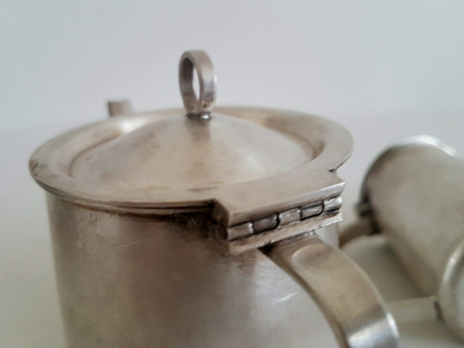 Vintage Coffee Set By Jan čalovka For Sandrik A.E. 3 Pieces: Coffee Pot, Milk Jug, Water Jug. German Silver Alpaka photo buy