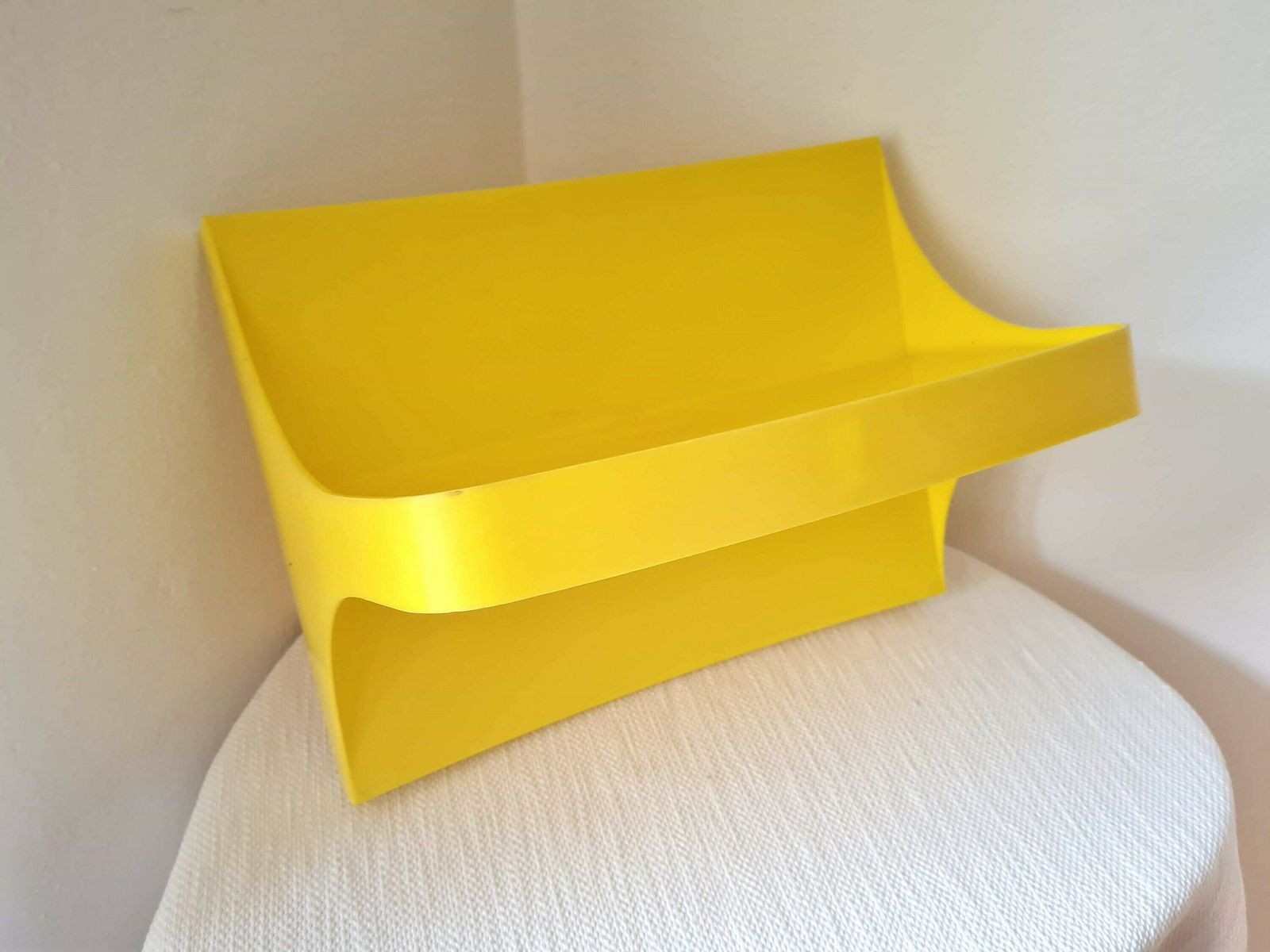 Vintage Mid Century Wall Shelf In A Plastic 80s