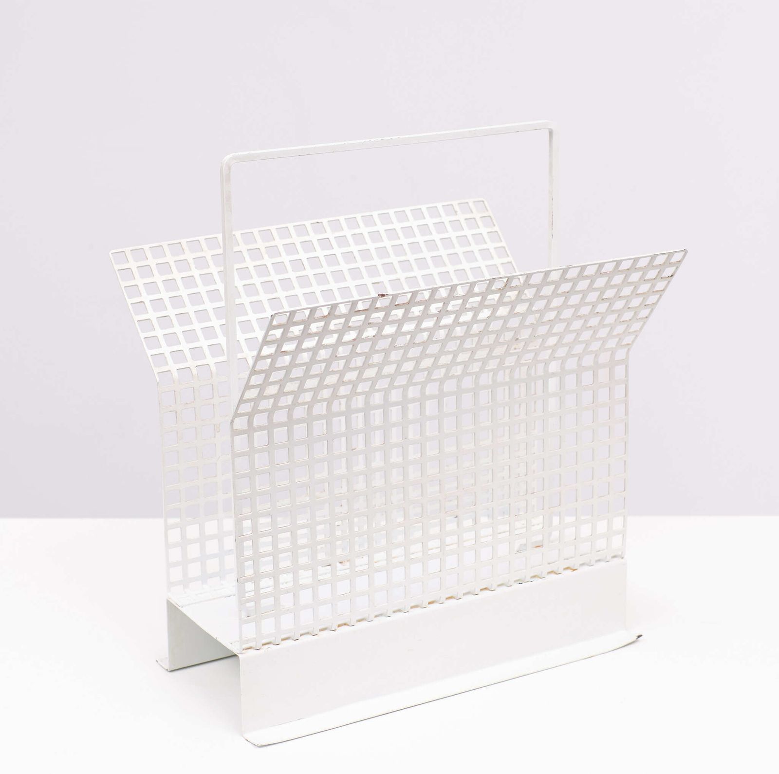 Perforated Metal News Paper Rack, 1960s, France photo buy