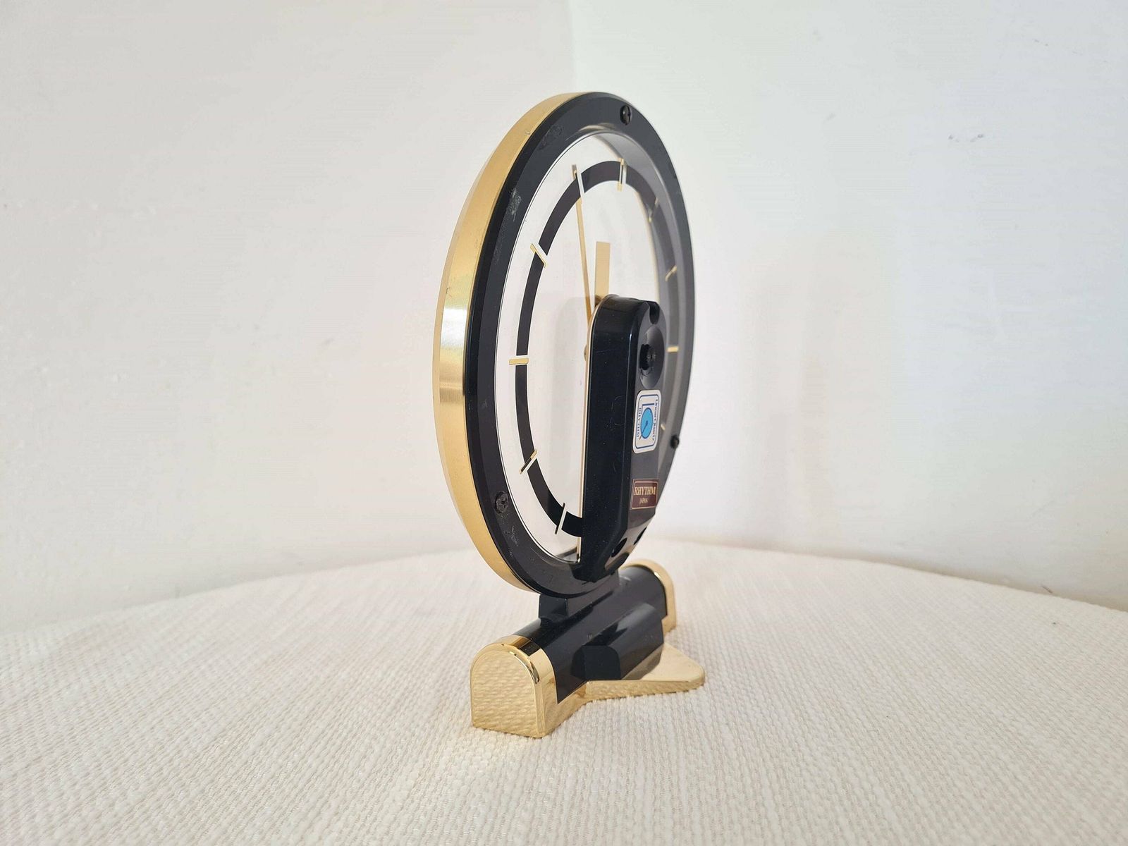 Vintage Mid Century Table Clock By Rhytm Made In Japan photo for sale