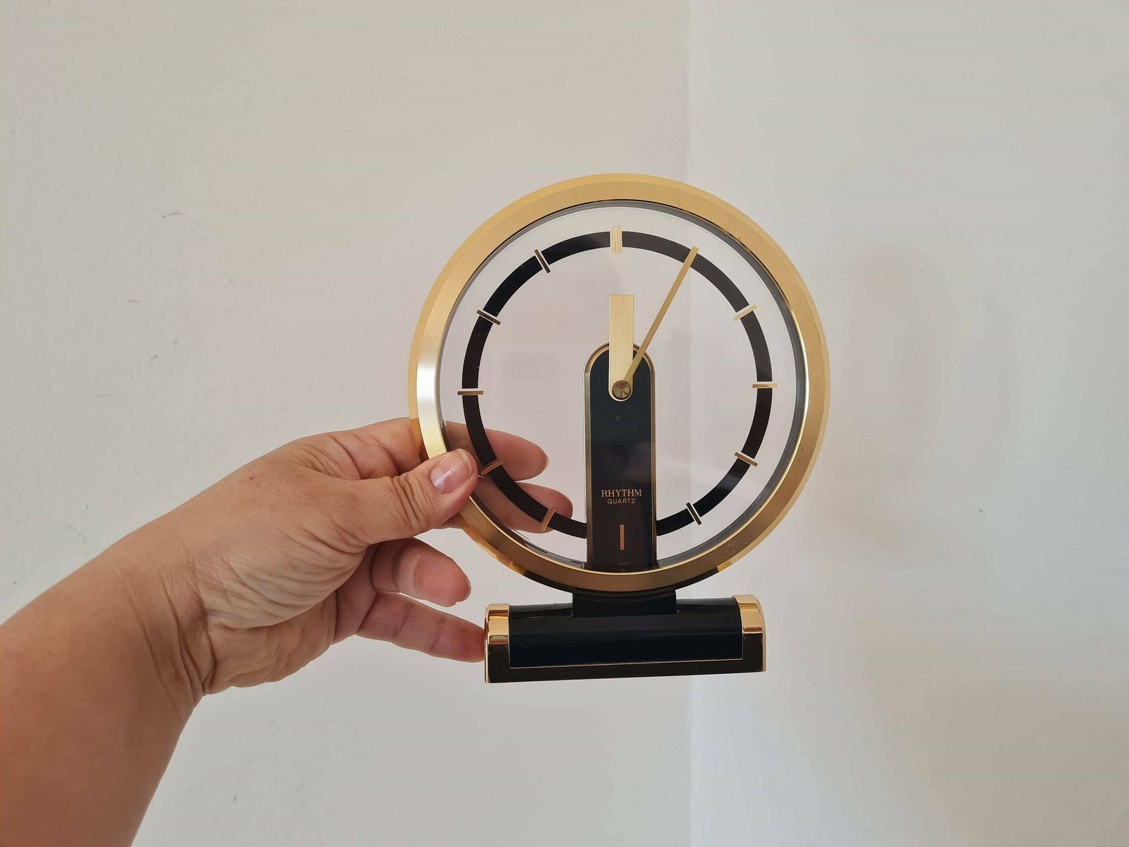 photo for sale Vintage Mid Century Table Clock By Rhytm Made In Japan