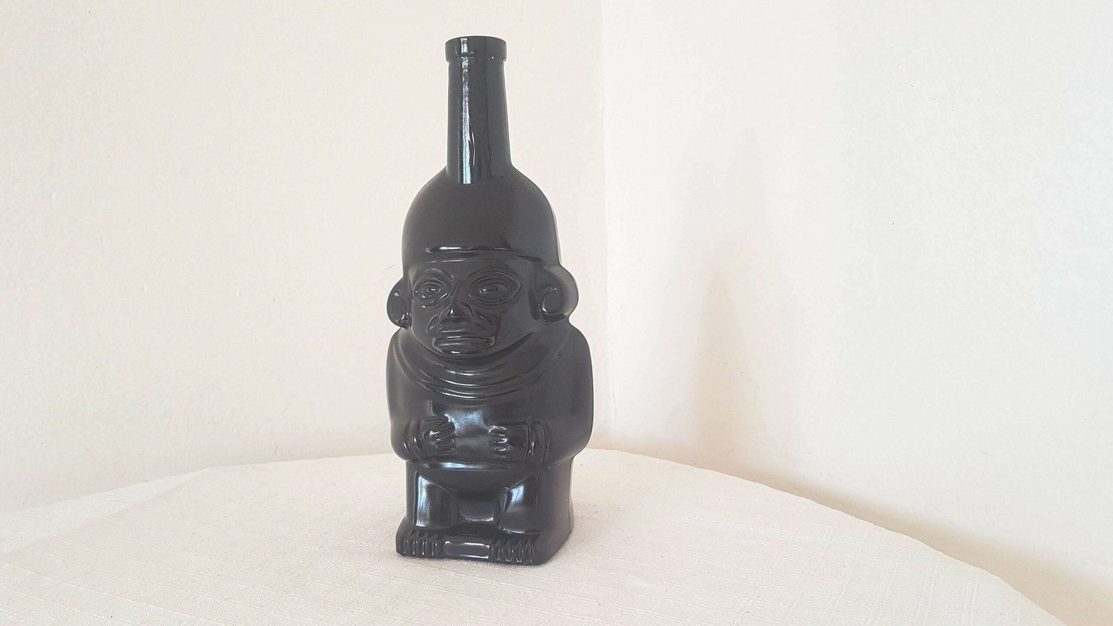 Collectible Liquor Bottle Pisco Puro Chimu Huaco Peruano Glass Bottle Vina Santa Josefa