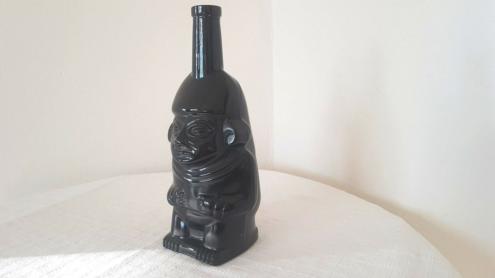 Collectible Liquor Bottle Pisco Puro Chimu Huaco Peruano Glass Bottle Vina Santa Josefa photo furniture