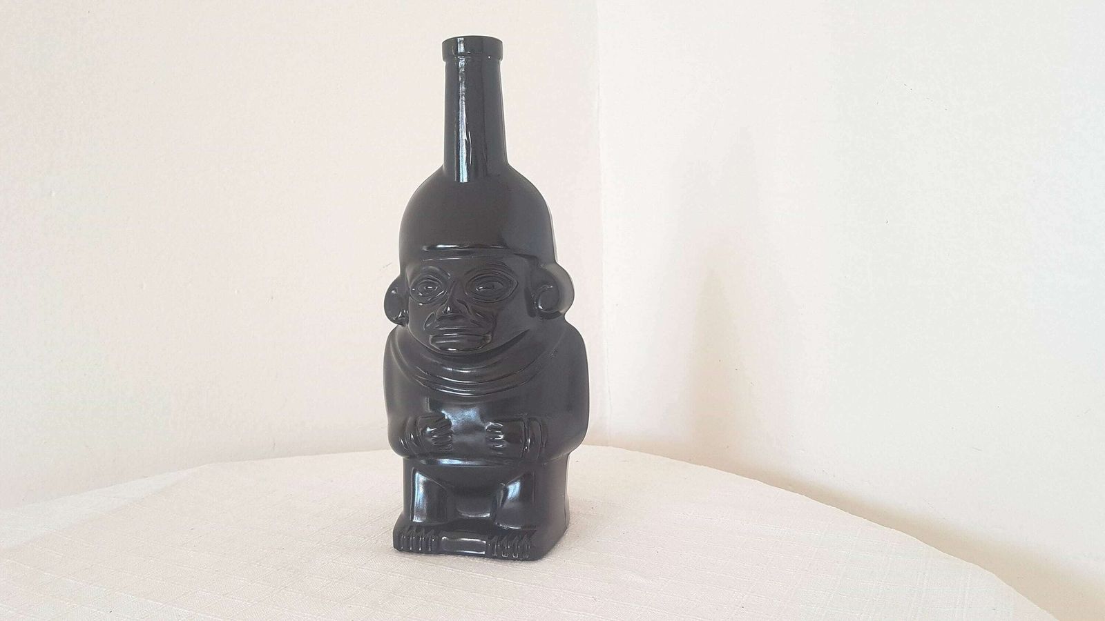 Collectible Liquor Bottle Pisco Puro Chimu Huaco Peruano Glass Bottle Vina Santa Josefa photo vintage