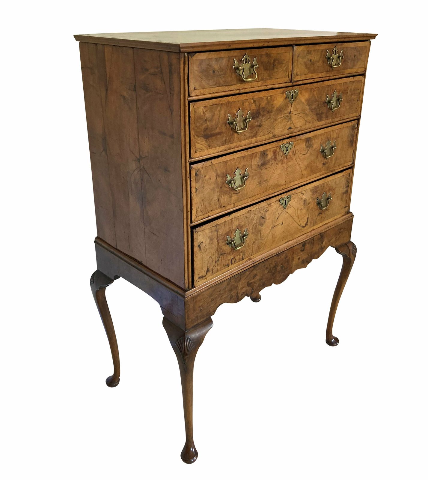 A Queen Anne Walnut Chest On Stand photo vinterior