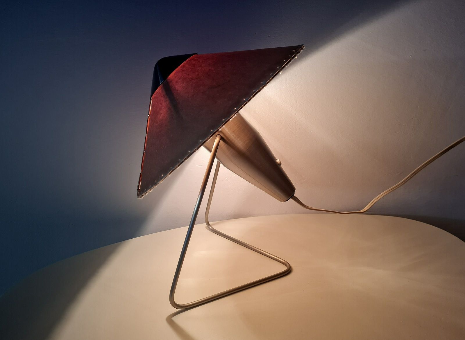 photo furniture Vintage Table/Wall Lamp With Original Shade By Helena Frantova Made In Czechoslovakia 50s.