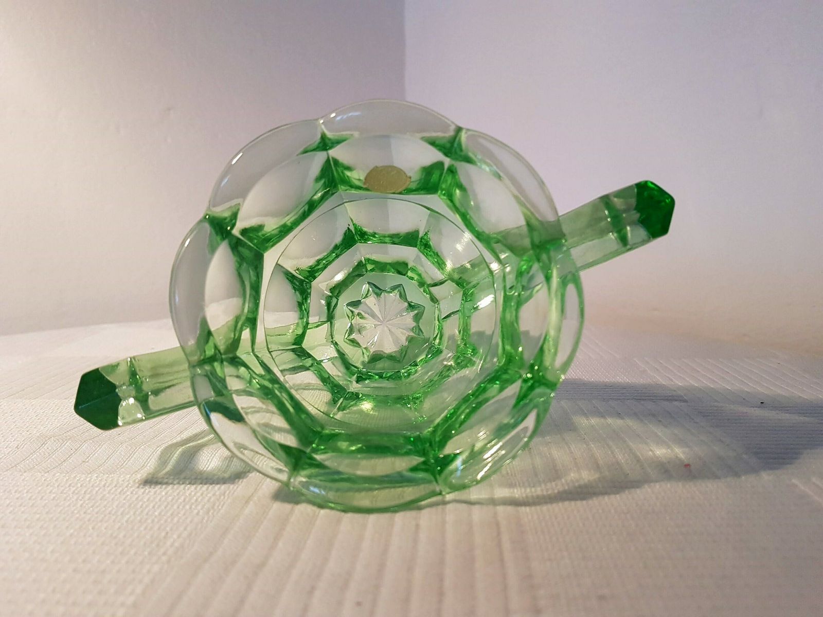 Czech Uranium Glass Vase Handcrafted In Czechoslovakia In The 1970's  1980's photo 70.0