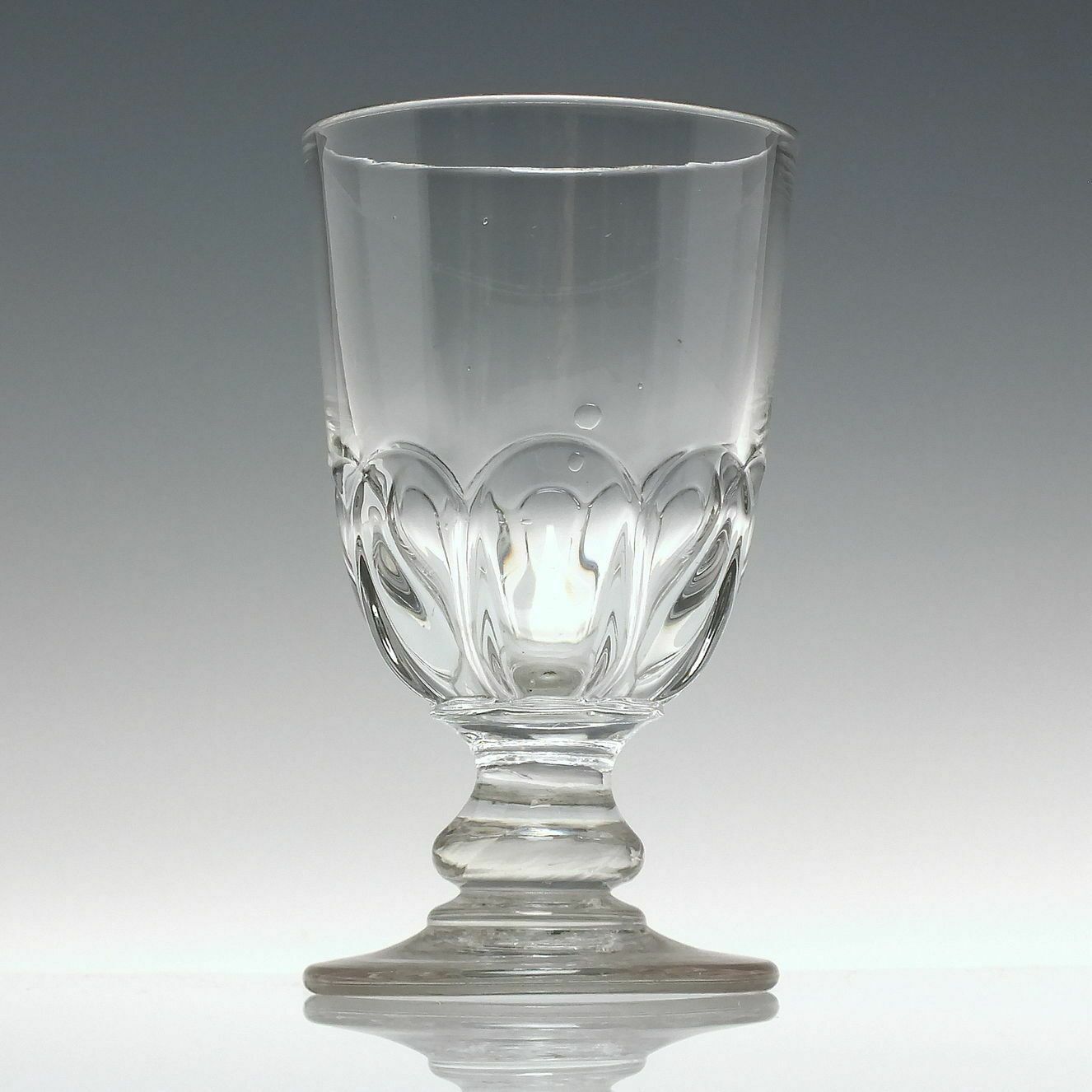 Antique Victorian Petal Moulded Glass Rummer C1850 photo furniture