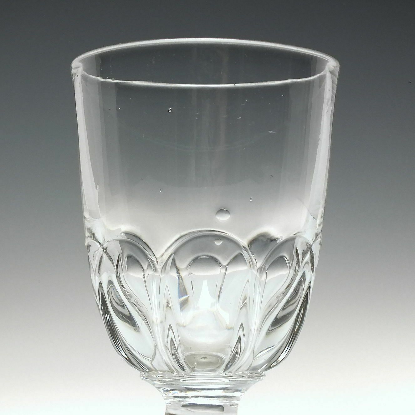 Antique Victorian Petal Moulded Glass Rummer C1850 photo for sale