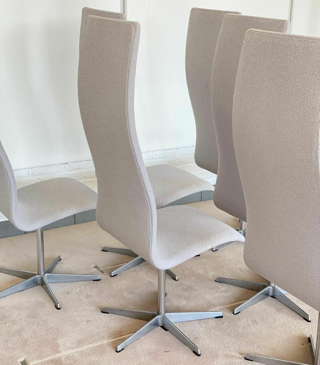 Set Of 6 Oxford Chairs By Arne Jacobson For Fritz Hansen photo for sale