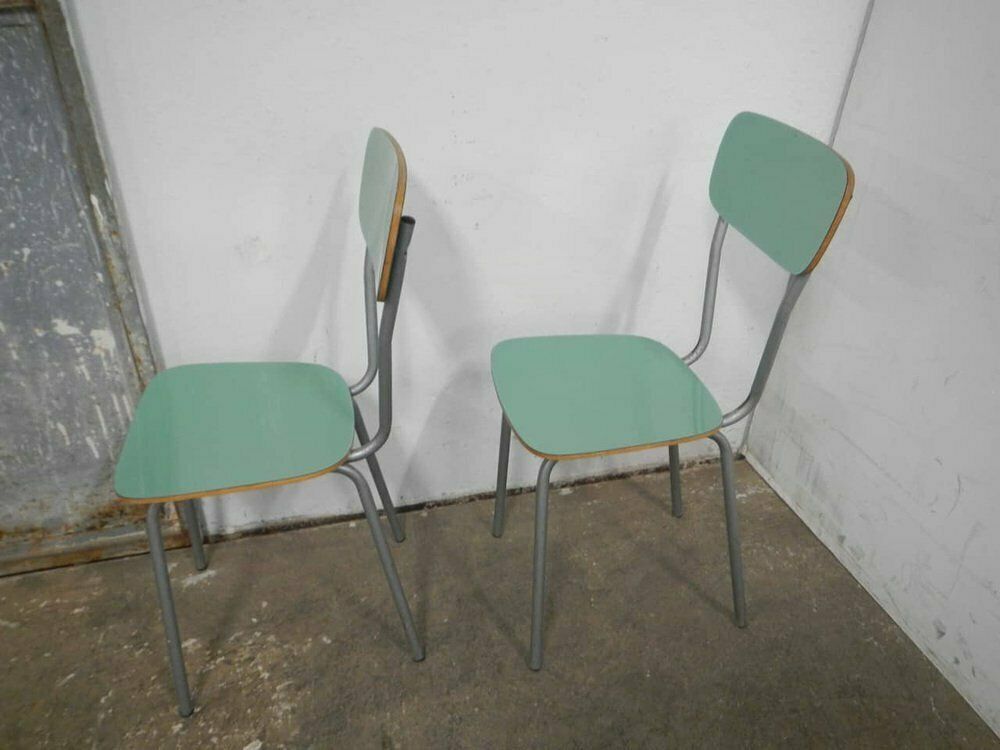 Green Formica Chairs, 1960s, Set Of 2 photo furniture