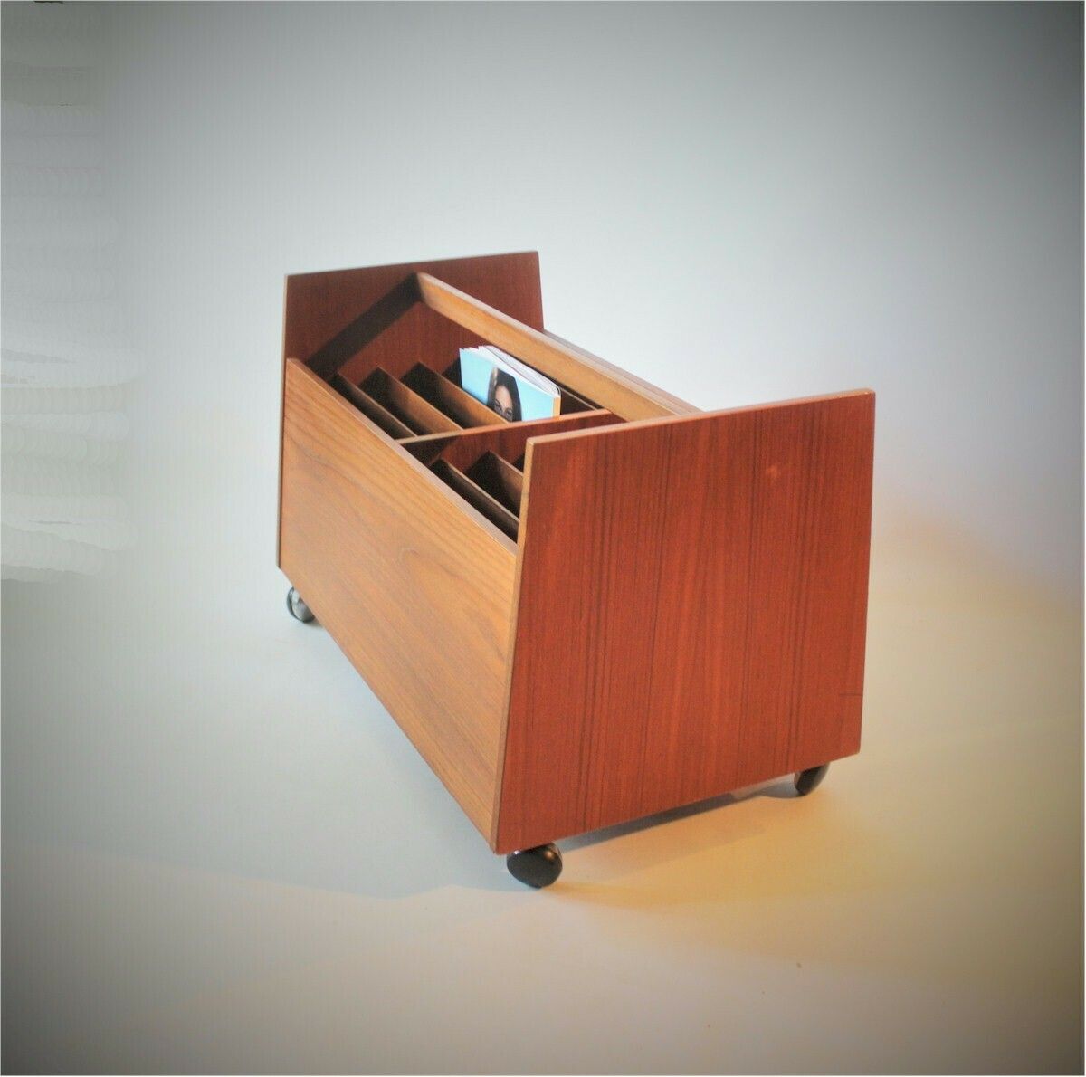 Magazine Rack In Teak By Rolf Hesland For Bruksbo Norway 1960s photo for sale