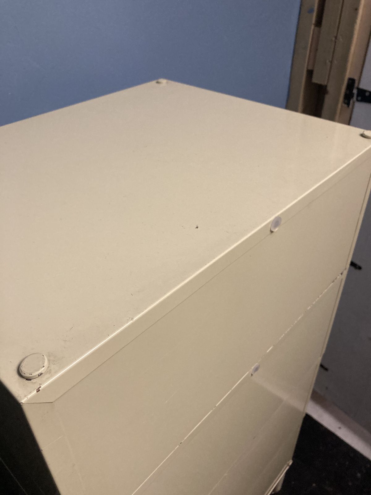 Large French Steel Medical Cabinet On Wheels , Lockable photo buy