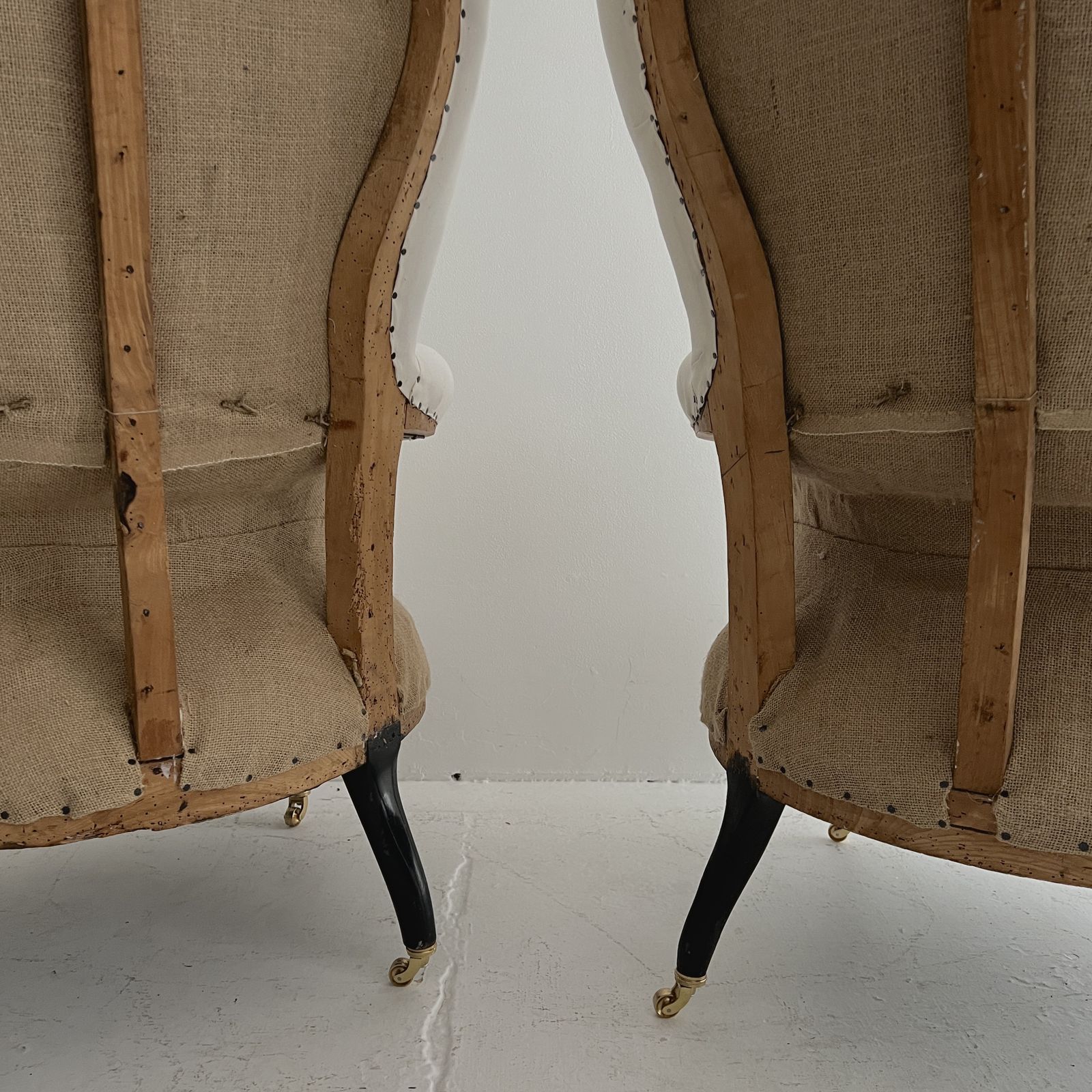 A Pair Of French Napoleon Spoon Back Chairs photo for sale