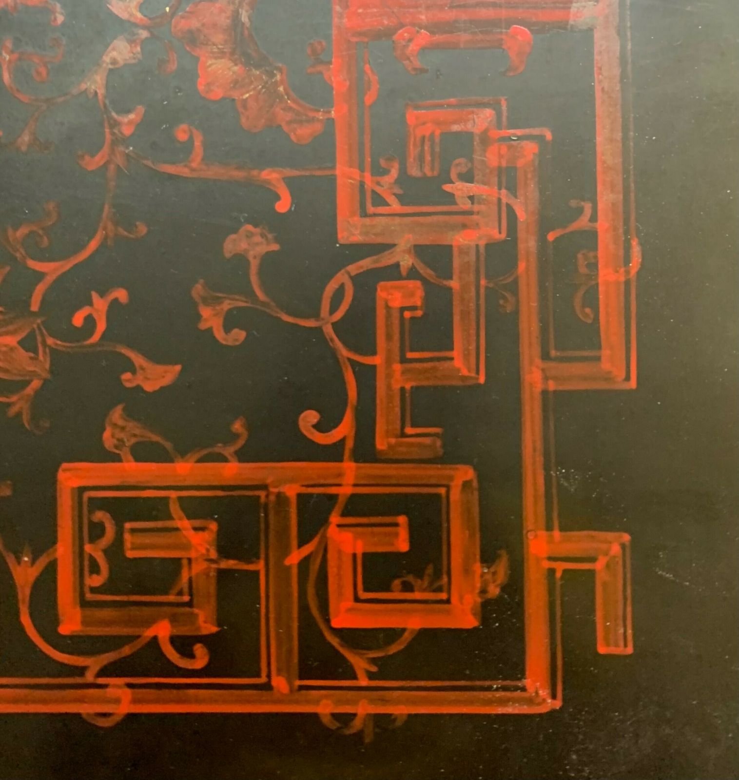 Oriental Laquered Centre Chest With X4 Drawers C1900 photo for sale