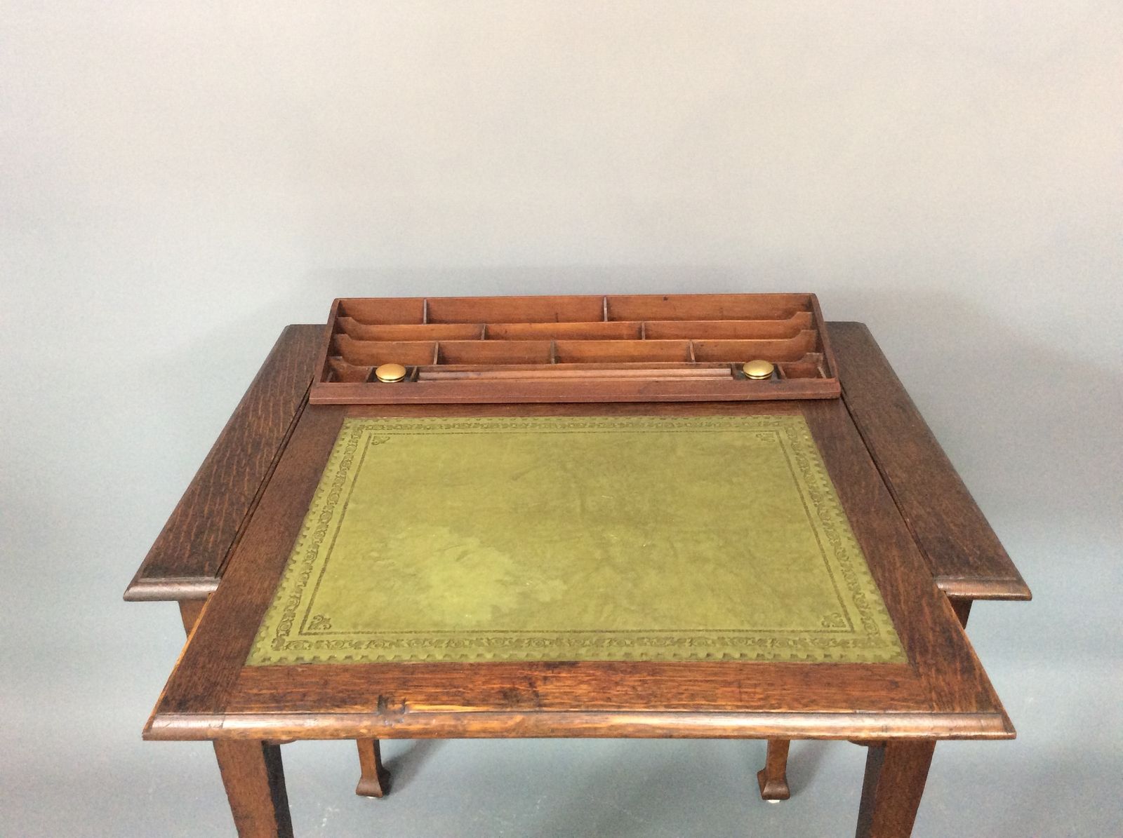 Arts & Crafts Stones Patent Oak Desk C1900