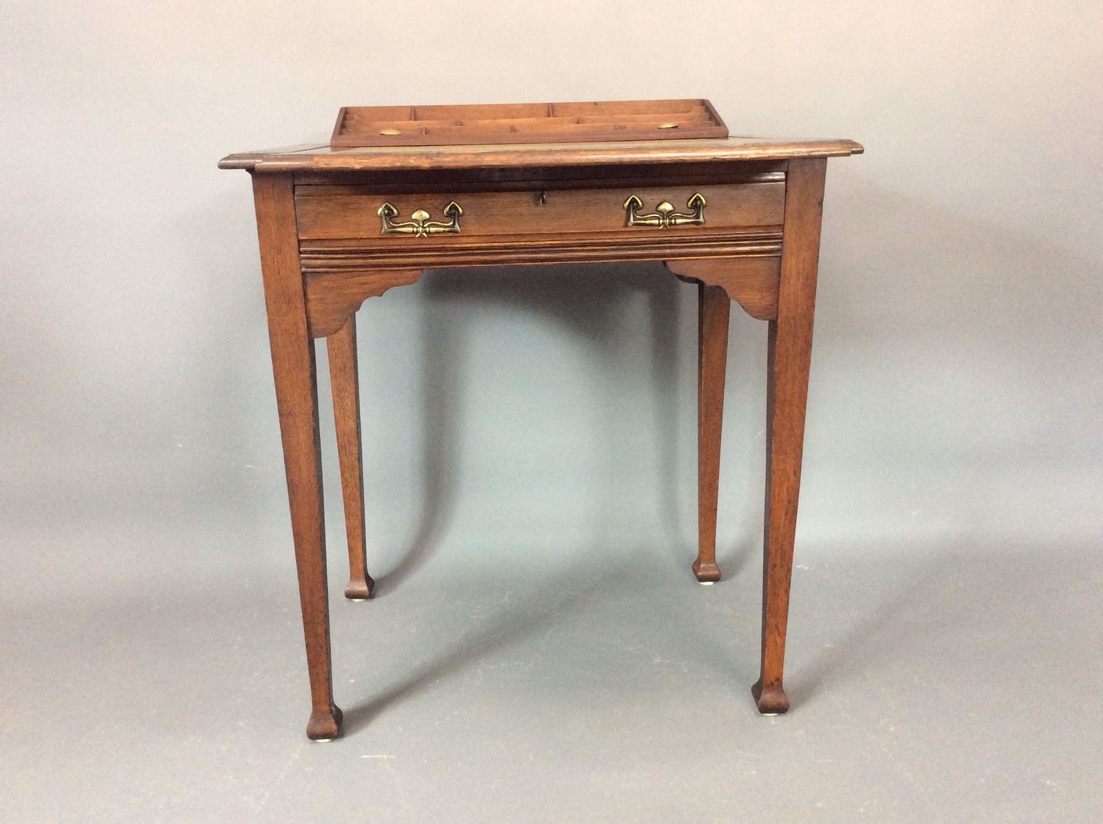 Arts & Crafts Stones Patent Oak Desk C1900 photo for sale
