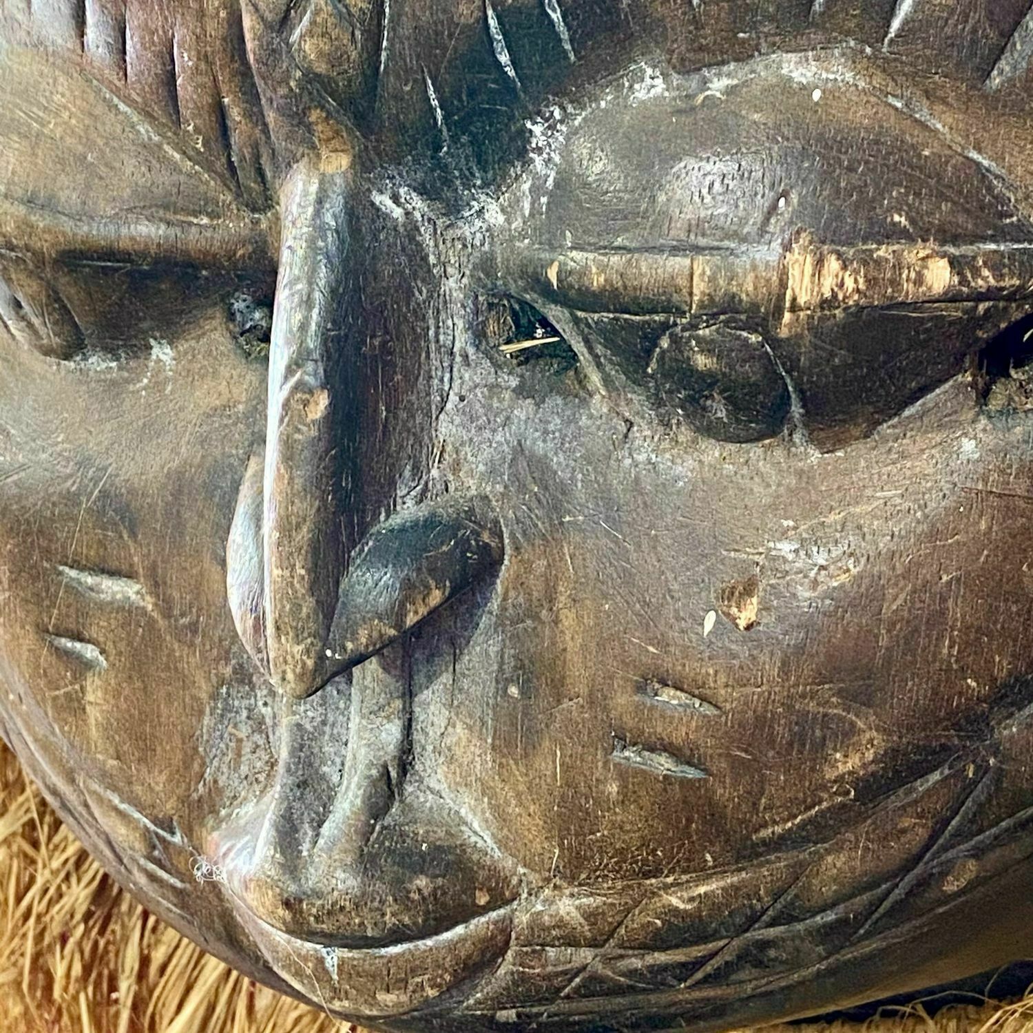 Early 20th Century Large African Tribal Mask photo Art