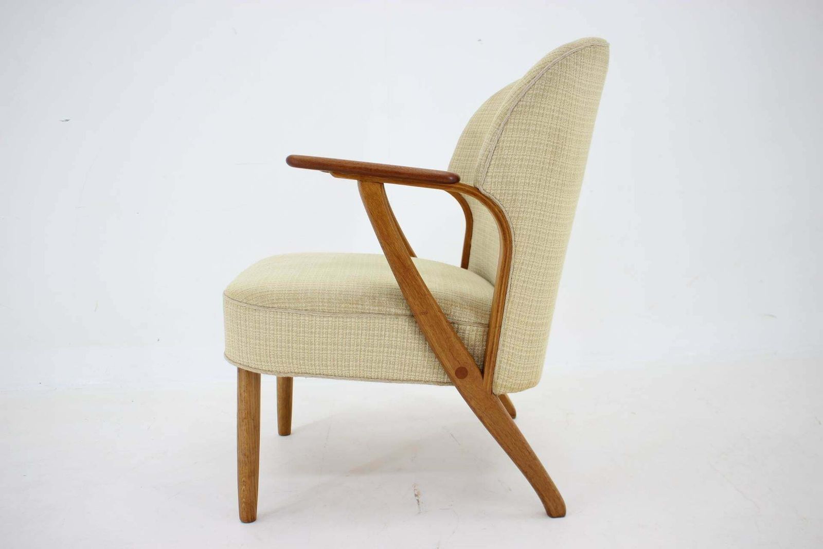 1950s Chresten Findahl Brodersen Armchair In Oak, Denmark photo buy