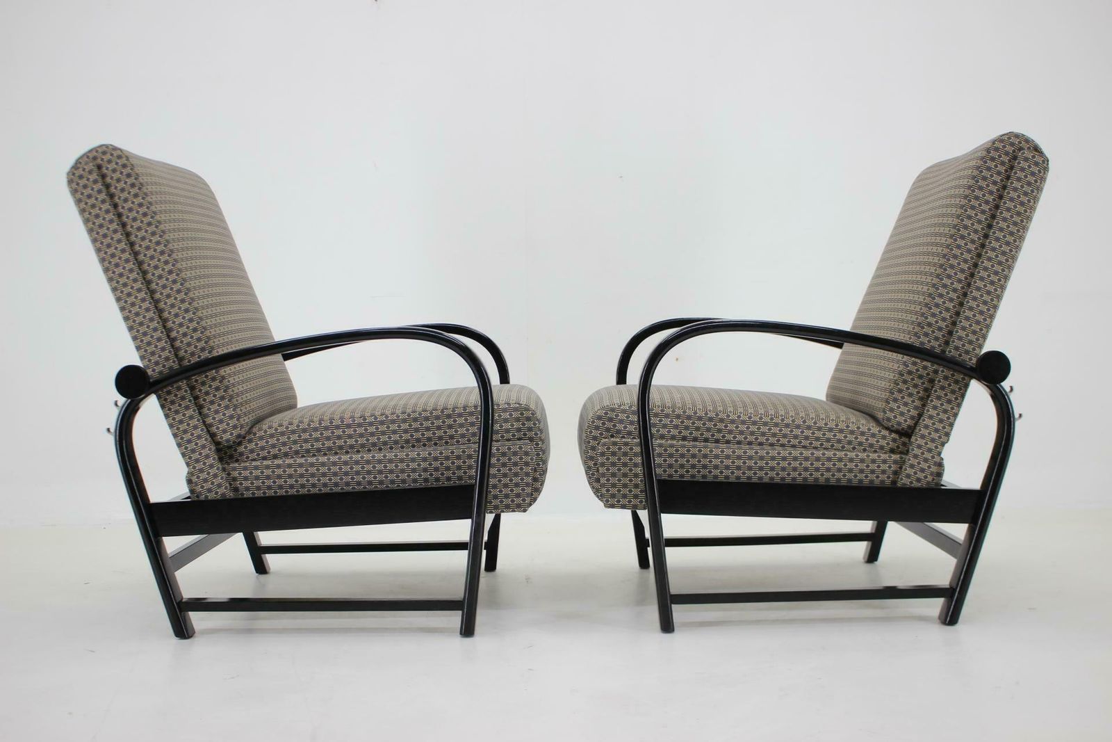 1940s Pair Of Kropacek Kozelka Adjustable Armchairs Czechoslovakia photo Furniture