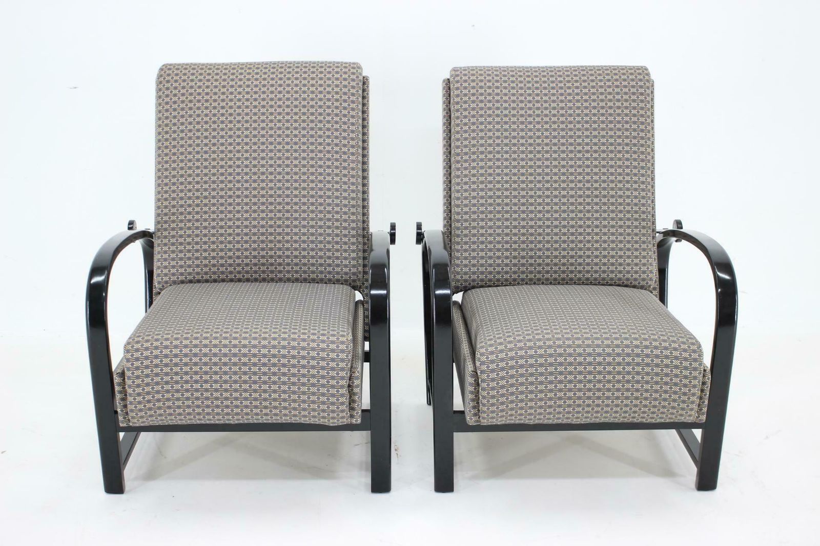 1940s Pair Of Kropacek Kozelka Adjustable Armchairs Czechoslovakia photo buy
