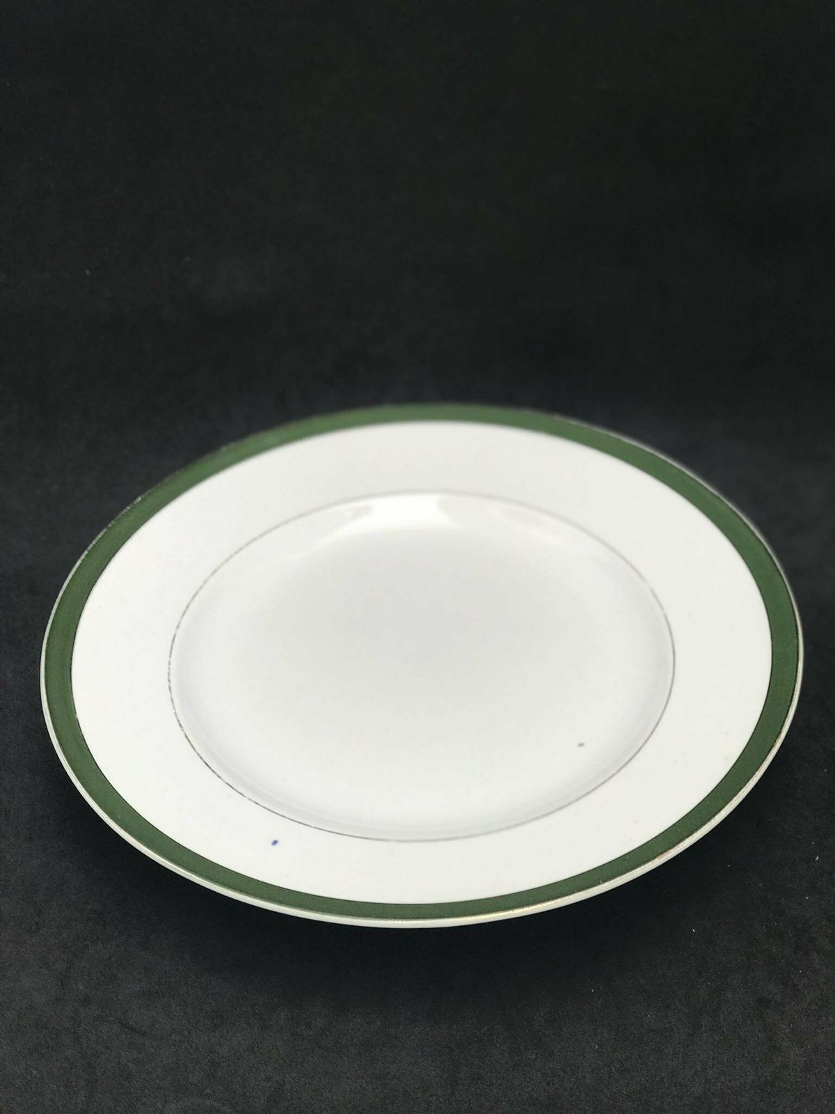 Antique Set Of 2 Displays Desserts/Sandwiches/Cakes/Pastries Villeroy And Boch Mettlach Green Golden Rim XIX Century Plates German Porcelain photo 118.0