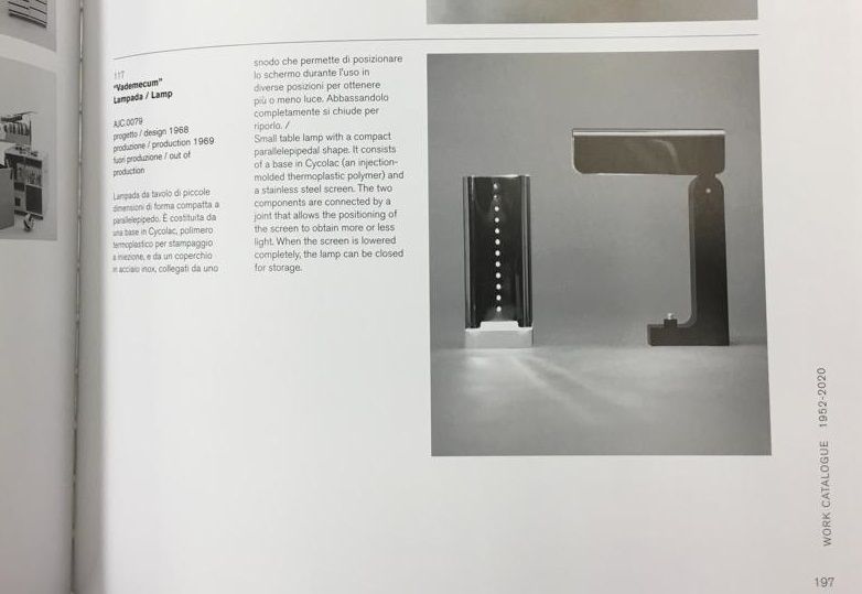 photo vinterior Table Lamp Kartell Mod. Kd4034 Vademecum   Joe Colombo 1968