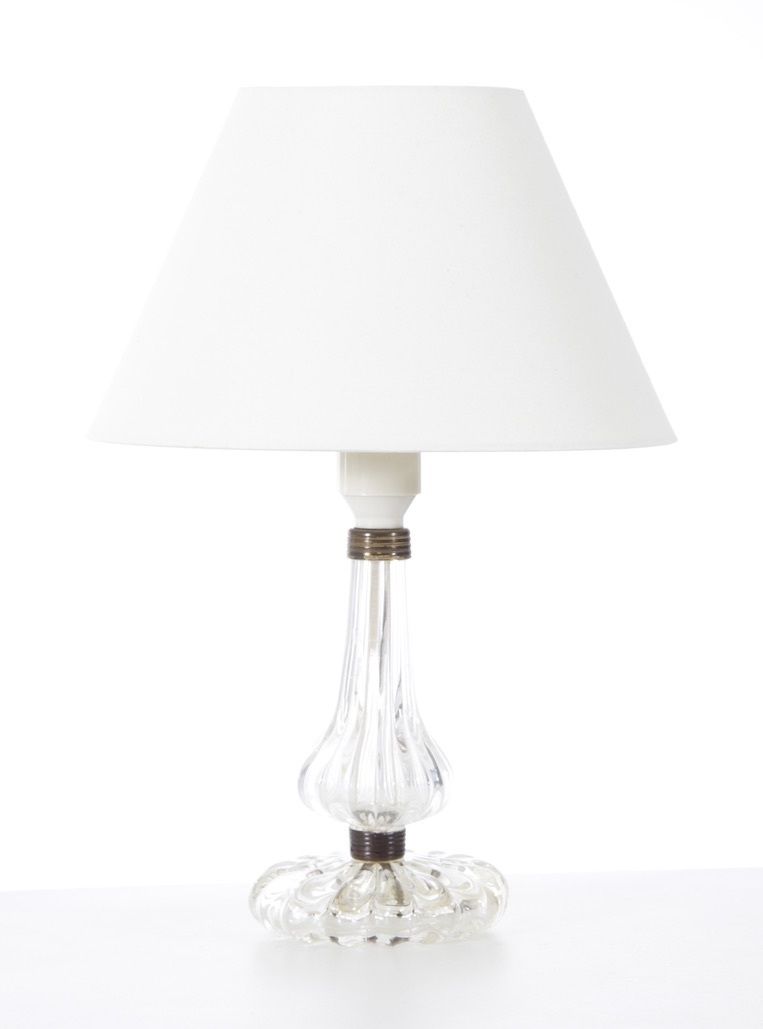 Mid Century Modern Scandinavian Pair Of Little Crystal Table Lamps By Carl Fagerlund photo 1800.0