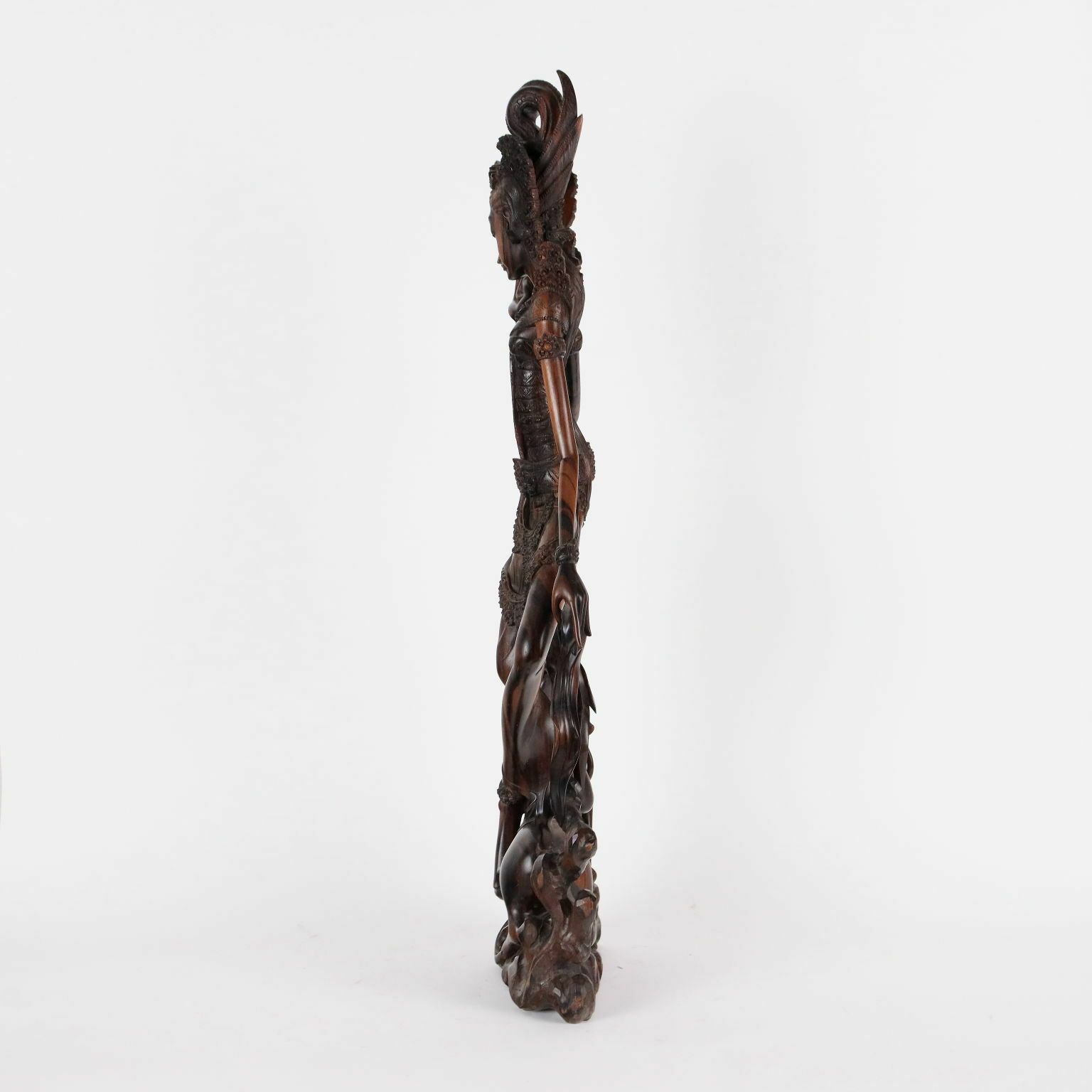 Ancient Sculpture Of A Girl Second Half Of The XX Century Teak photo buy