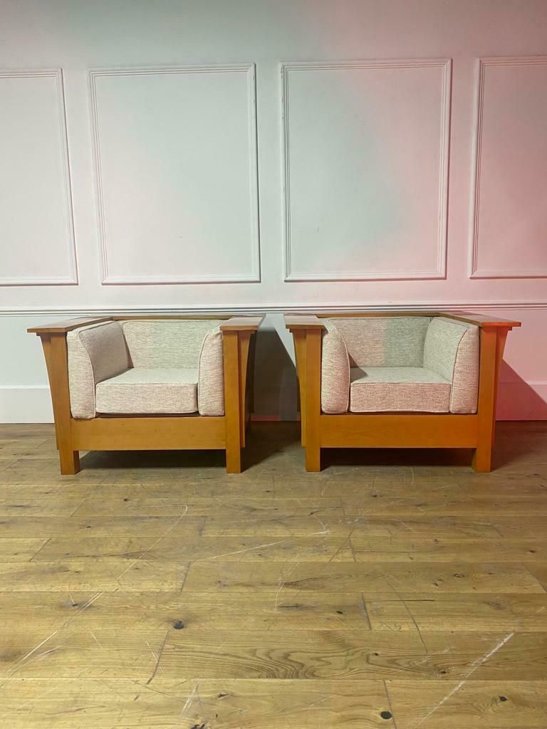 Pair Of French Mid Century Modern Armchairs photo furniture