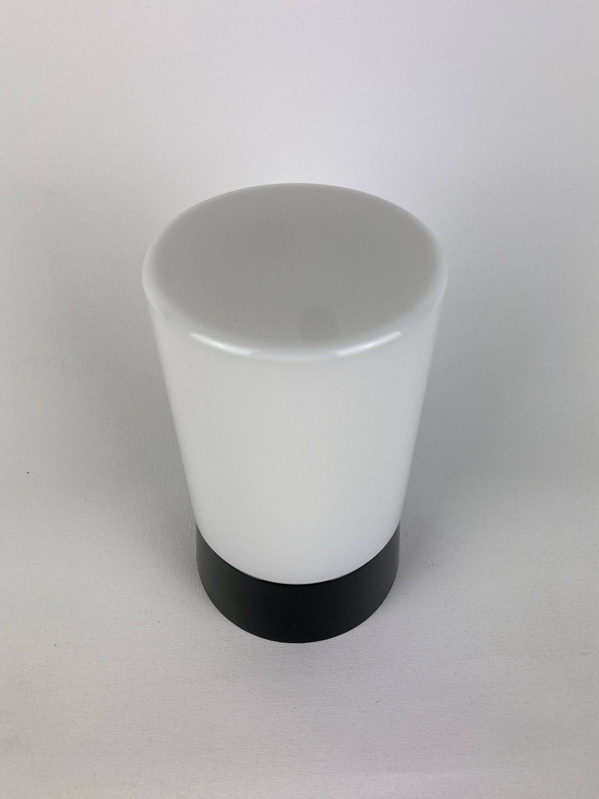 White Cilinder Shaped Art Deco Raak Ceiling Light With Black Fixture photo Lighting
