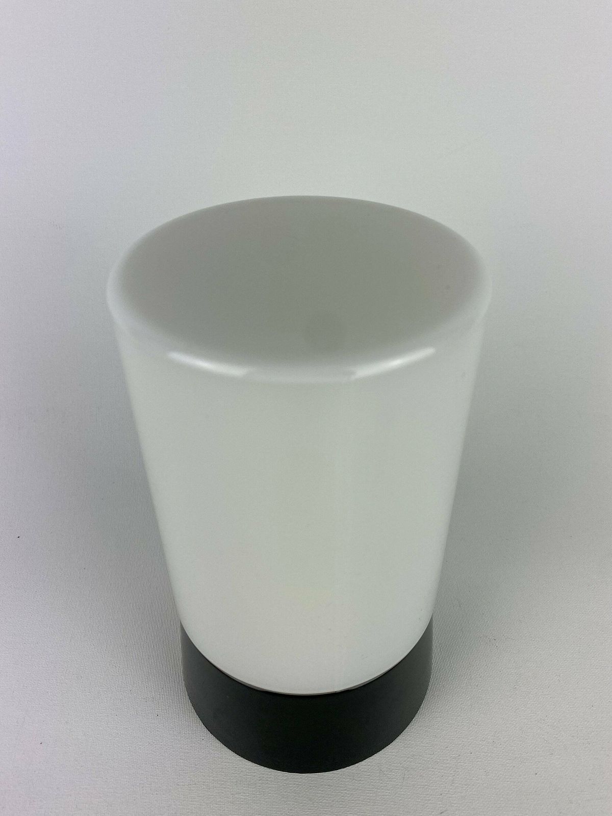 White Cilinder Shaped Art Deco Raak Ceiling Light With Black Fixture photo vintage