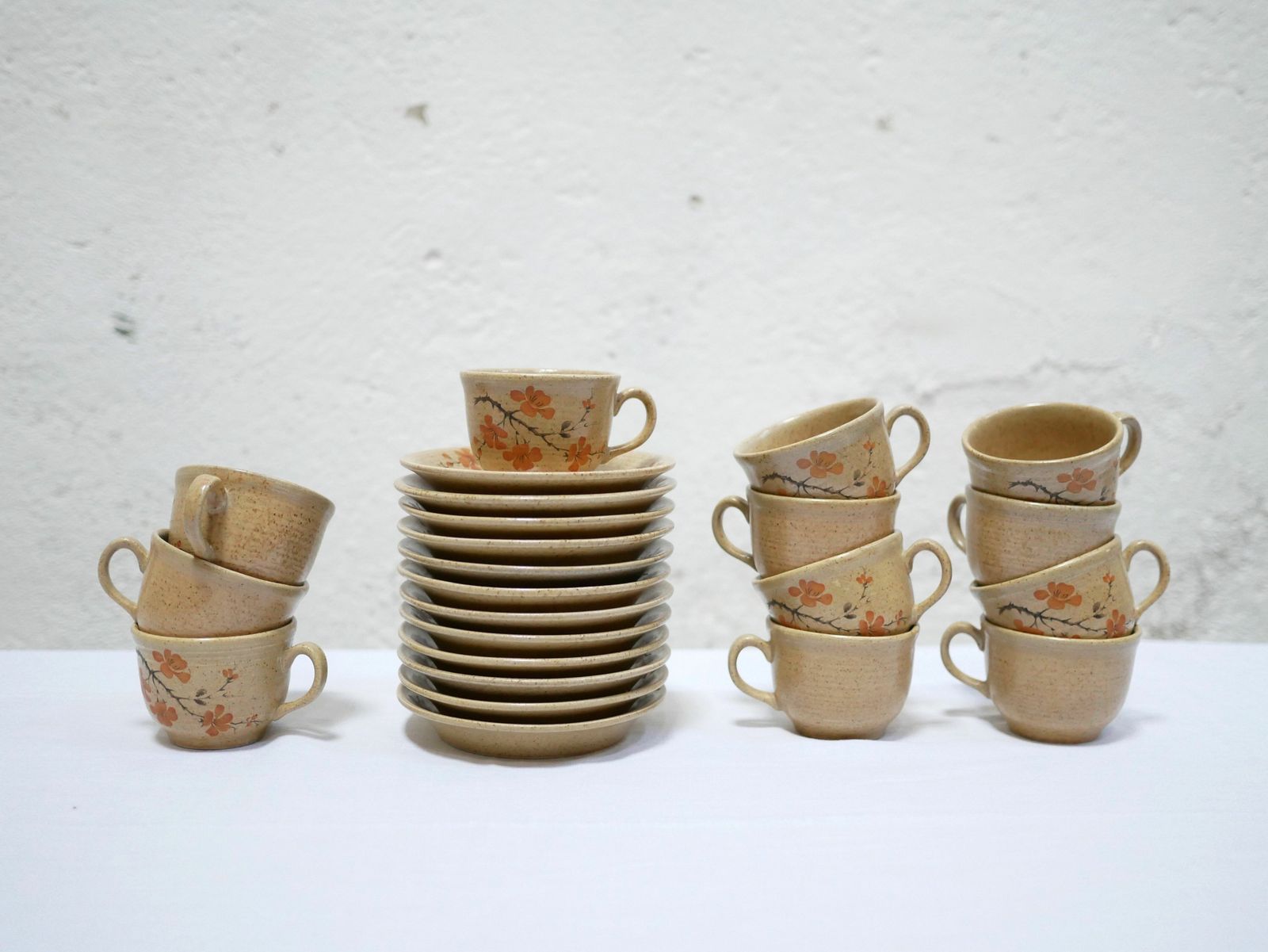 Series Of 12 Vintage Porcelain Cups By Maison Revol, France photo furniture