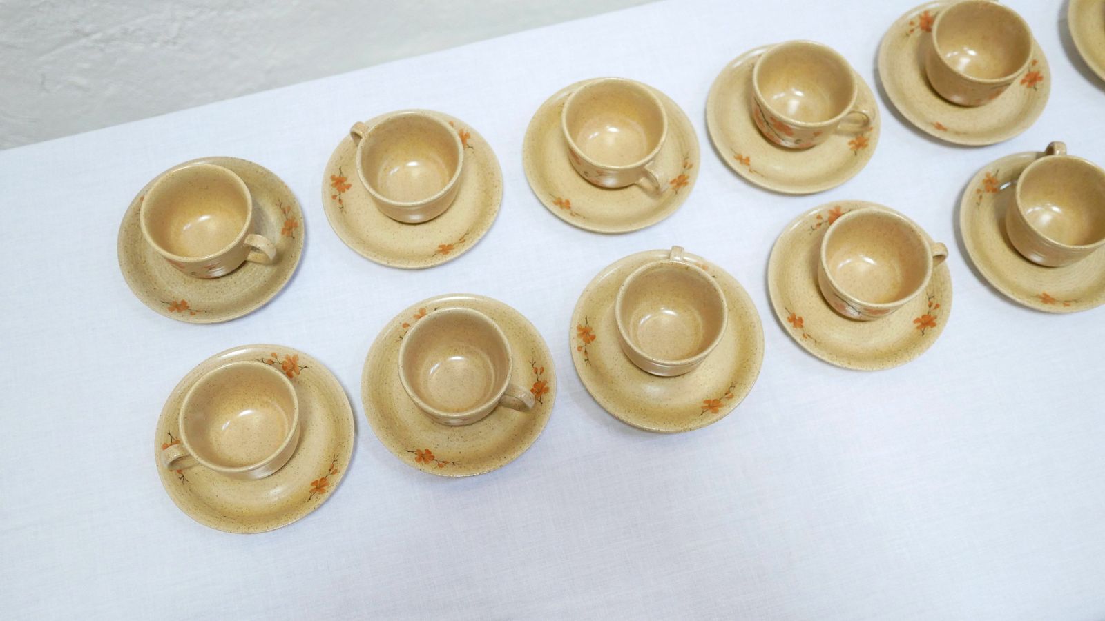 Series Of 12 Vintage Porcelain Cups By Maison Revol, France photo Home Decor