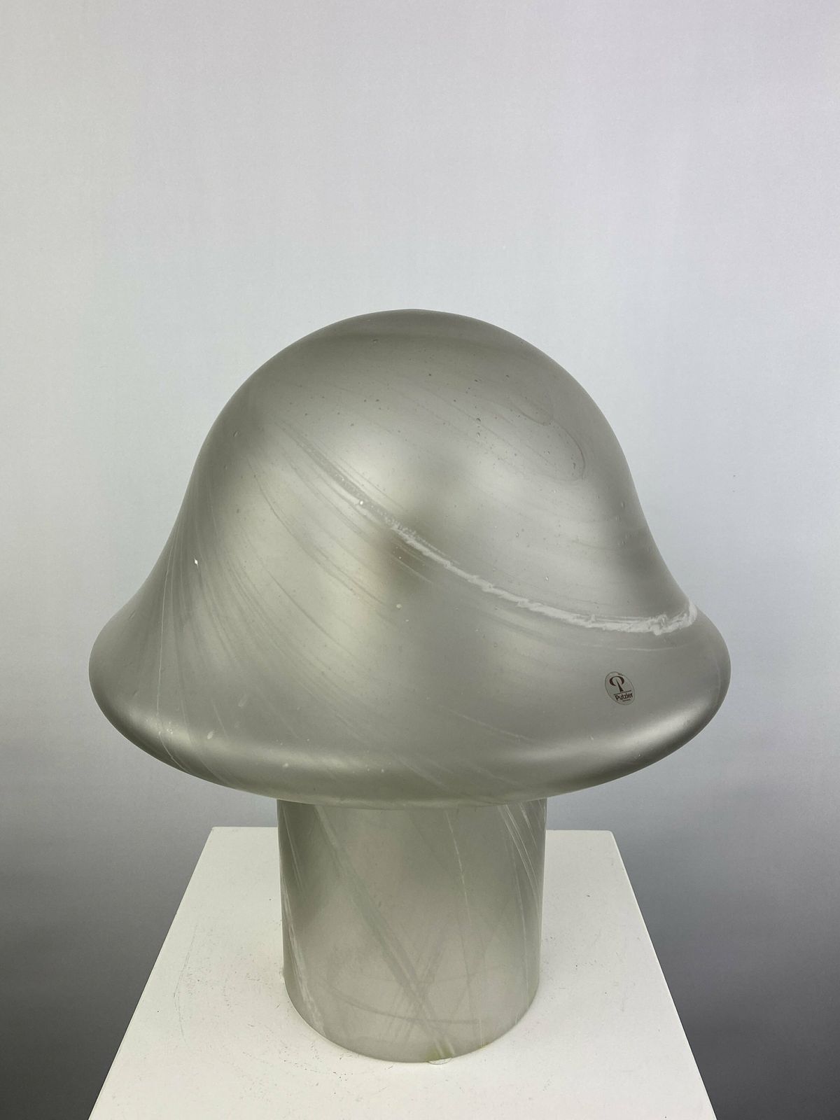 photo furniture Grote Heldere Swirl Glazen Paddenstoellamp Xl – Peill Und Putzler, 1970