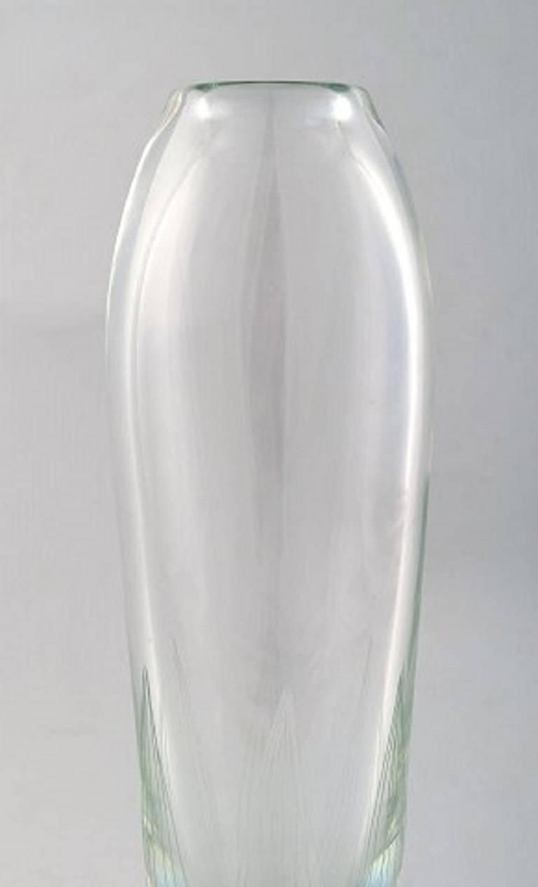 Pair Of Large Orrefors Glass Vases, Stylish Swedish Design, 1950s 1960s photo Home Decor