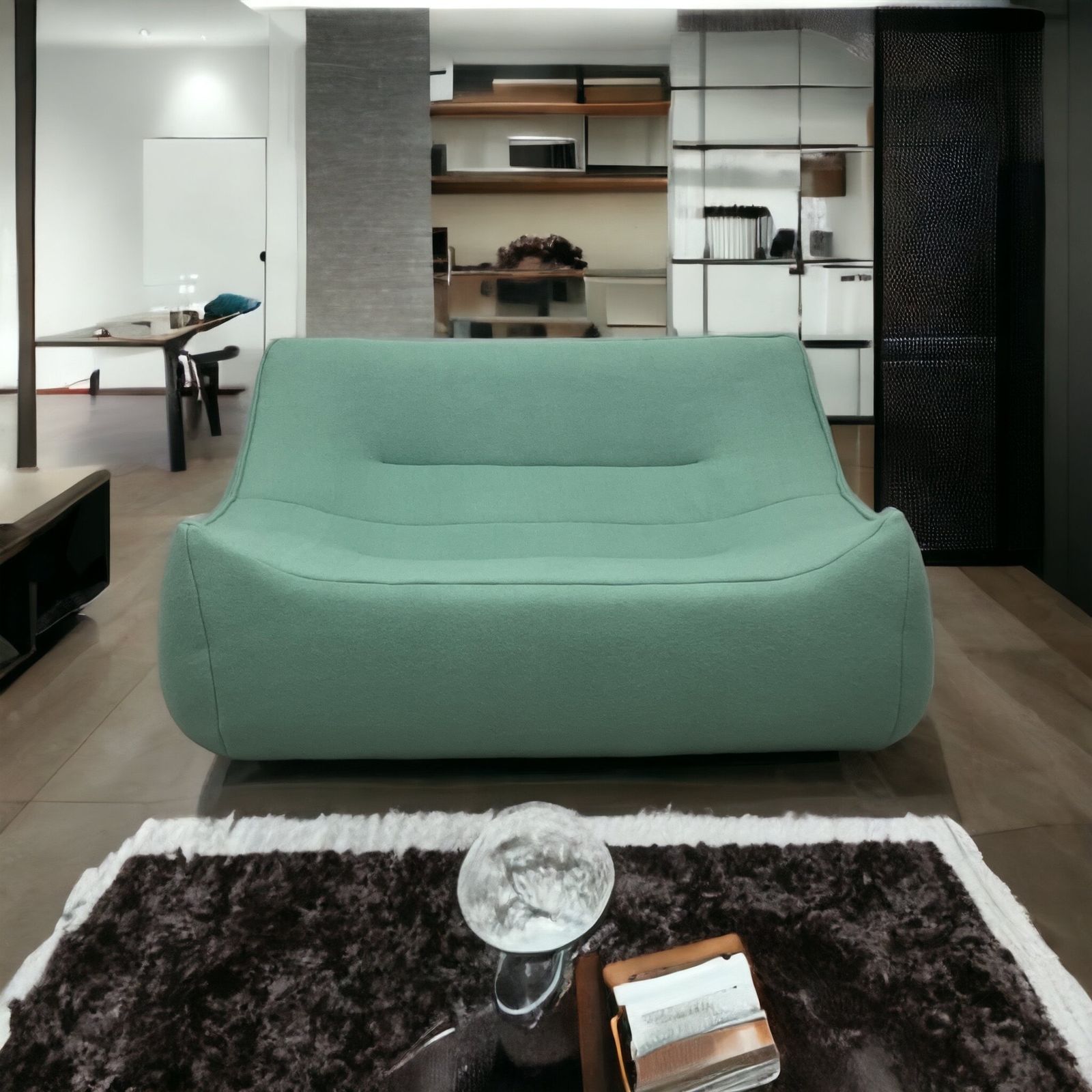 photo furniture Vintage Sake Two Seater Modular Mint Colour Sofa By Ligne Roset