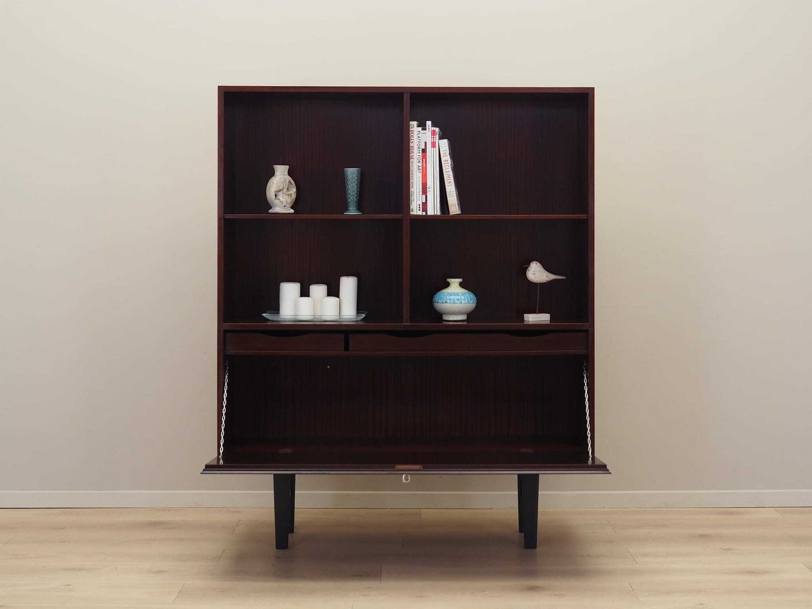 Mahogany Bookcase Danish Design 1970s Manufactured By Omann Jun photo for sale