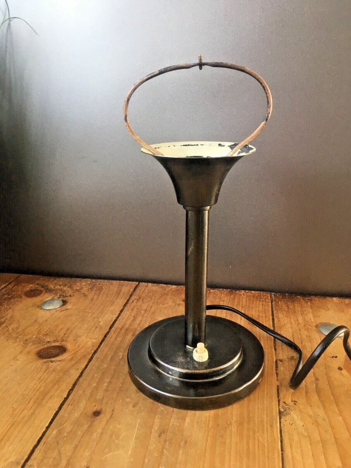 German Art Deco Bauhaus 1930's Mushroom Desk Lamp Space Age Light Not Working photo for sale