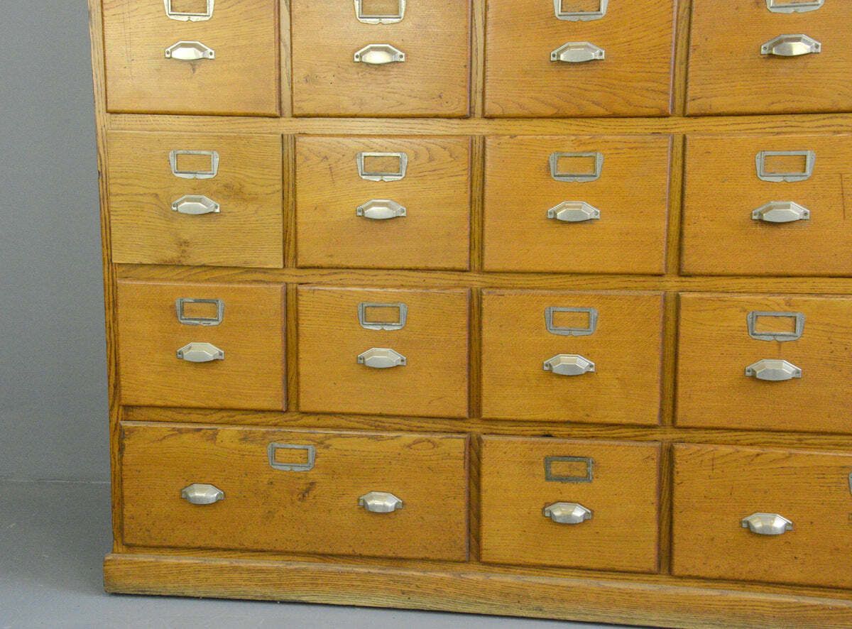 Large Bank Of French Art Deco Filing Drawers Circa 1930s photo 2895.0