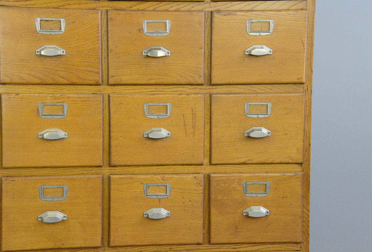 Large Bank Of French Art Deco Filing Drawers Circa 1930s photo buy