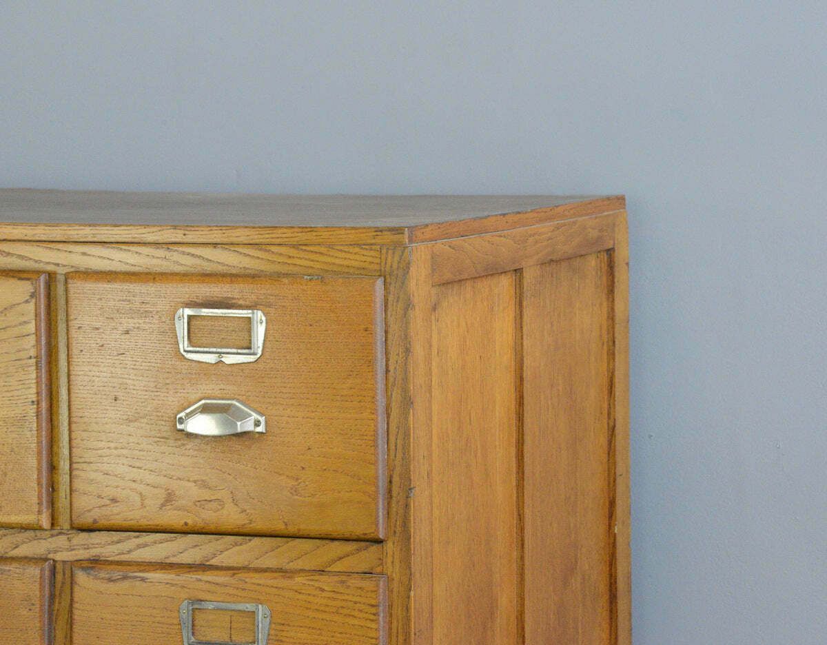 Large Bank Of French Art Deco Filing Drawers Circa 1930s photo vintage