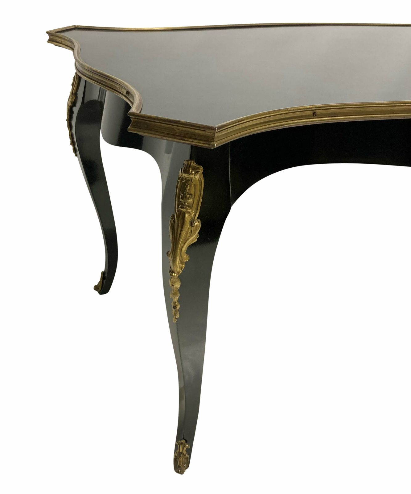 A French Black Lacquered Louis XV Style Occasional Table photo vinterior