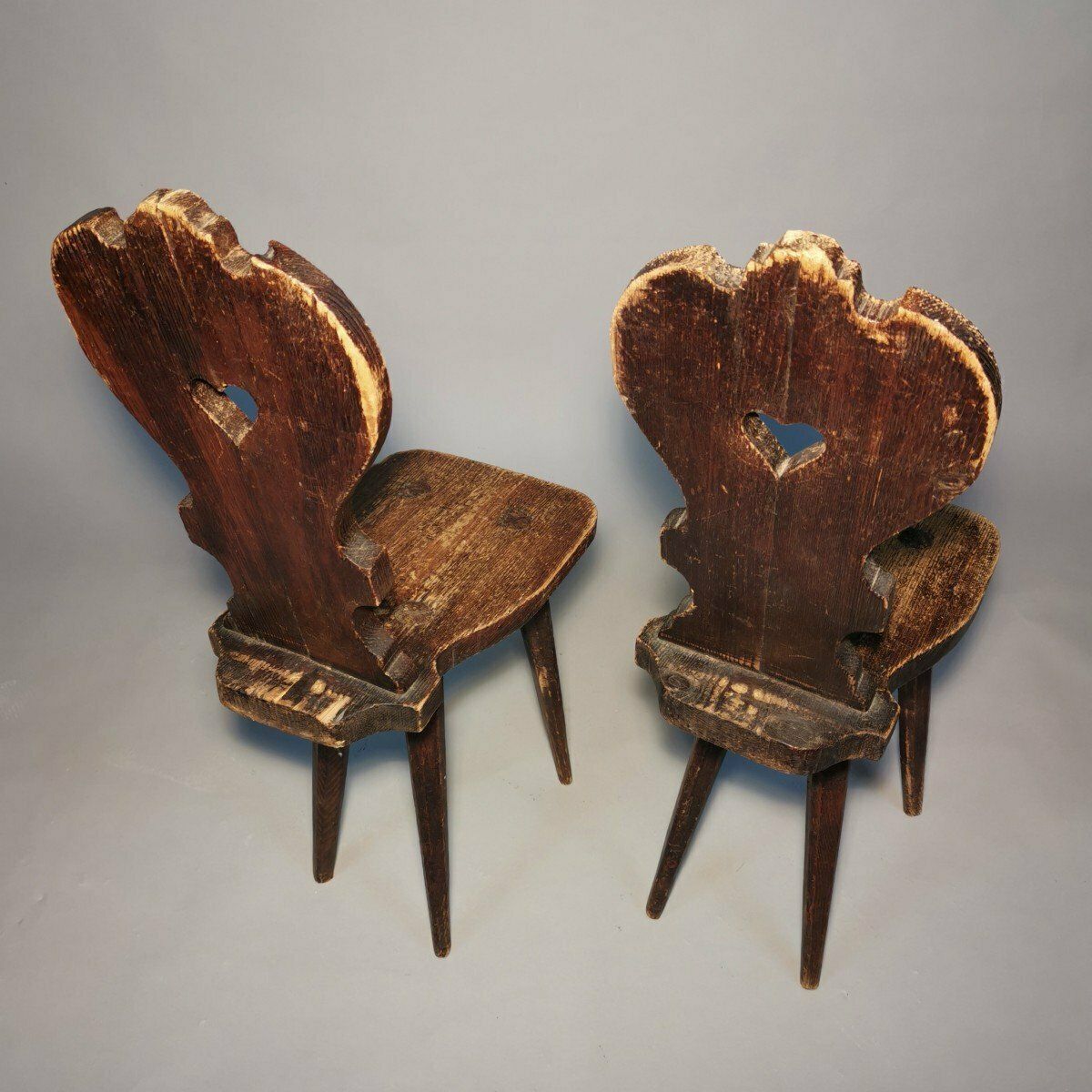 Paire de chaises de montagne suisses, XIXe siècle photo buy